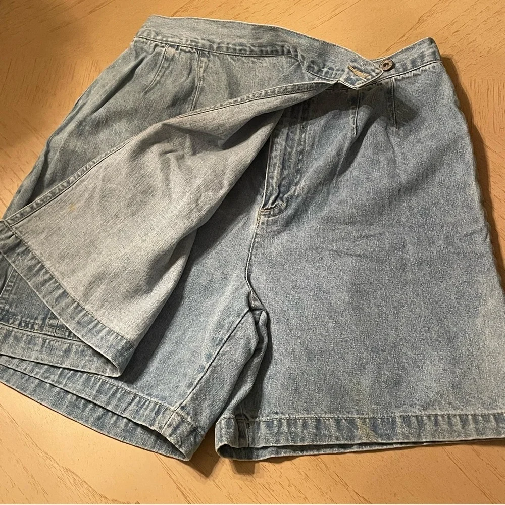 Vintage Bill Blass High-Rise Denim Cargo Skort